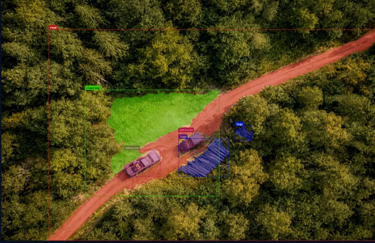 Aperçu des détections PerceptIO exportées vers un outil cartographique